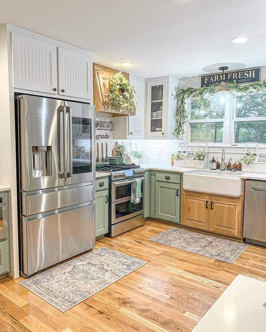 27 of  Farmhouse Fresh Kitchen with Sage and Green Accents