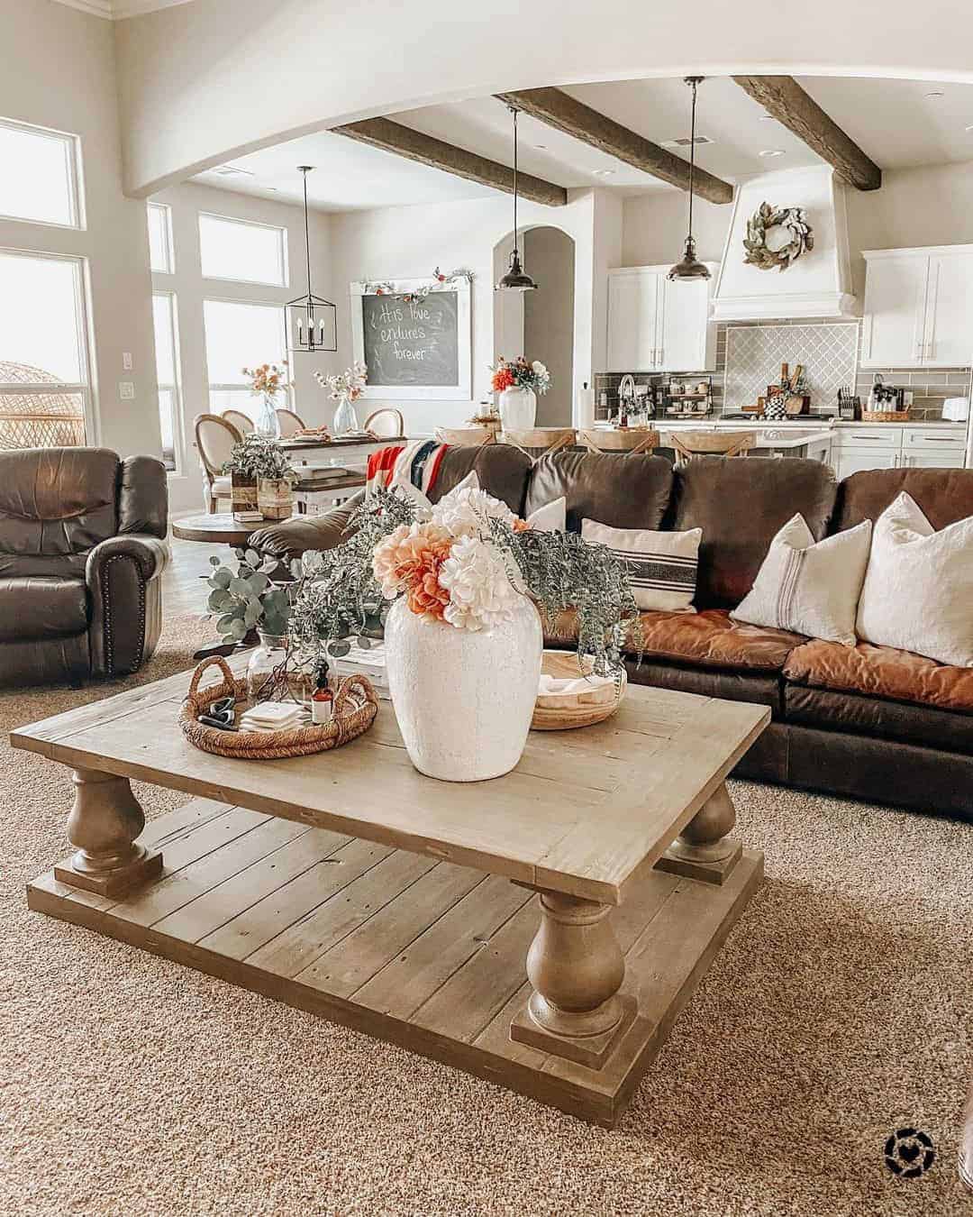 12 of  Agreeable Gray Living Room with Brown Couch