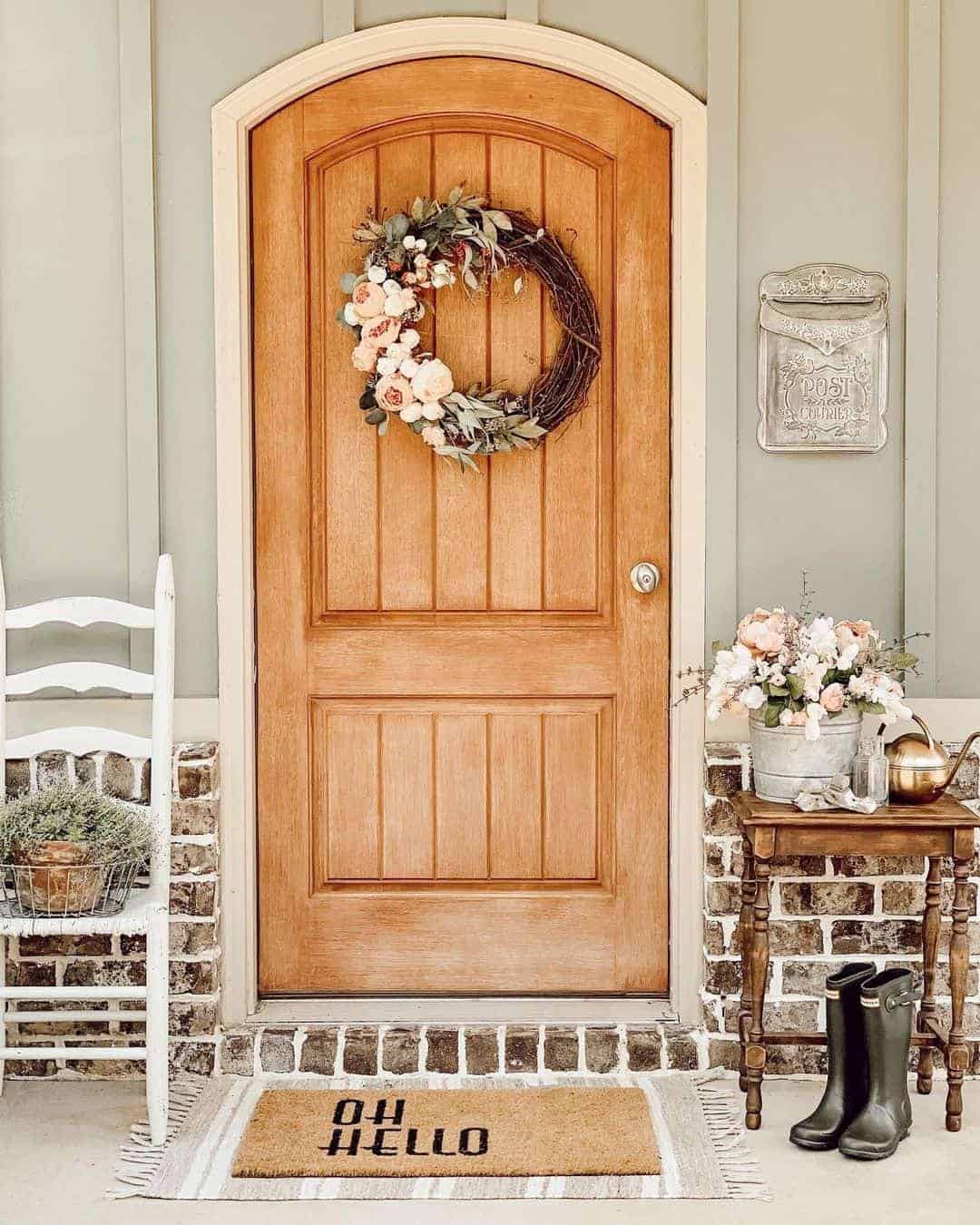 19 of  Grapevine Wreath and Brass Doorknob