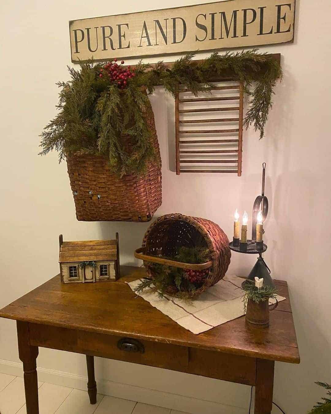 12 of  Pack Baskets With Pine Branches