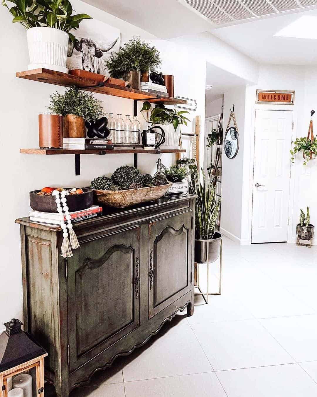 18 of  Rustic Wood Sideboard in White Entryway