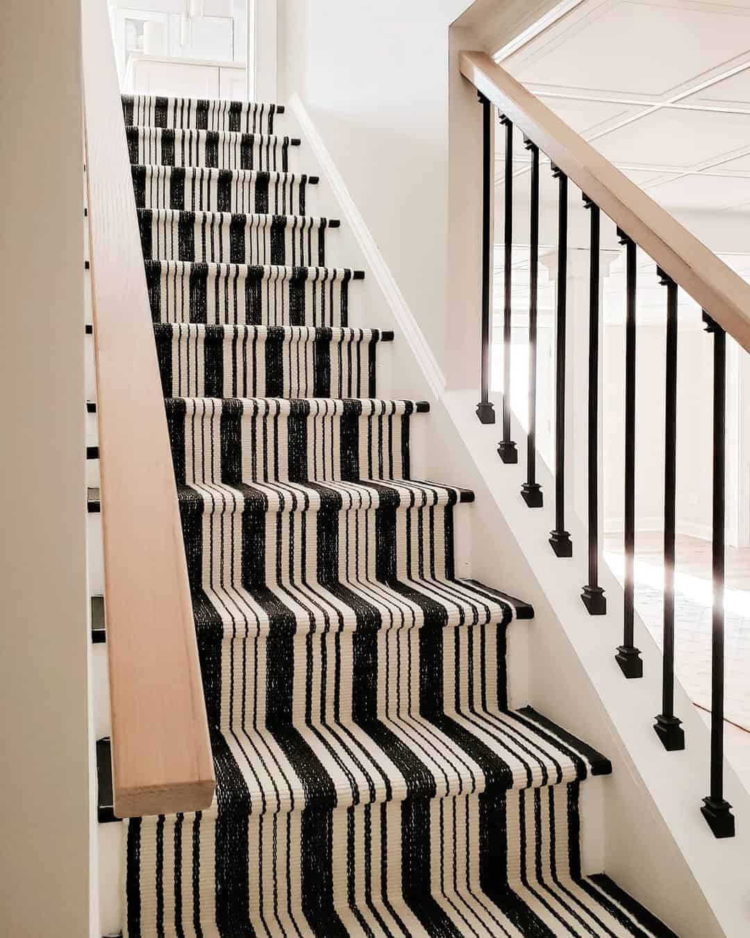 03 of  Stylish Black and White Stair Runner