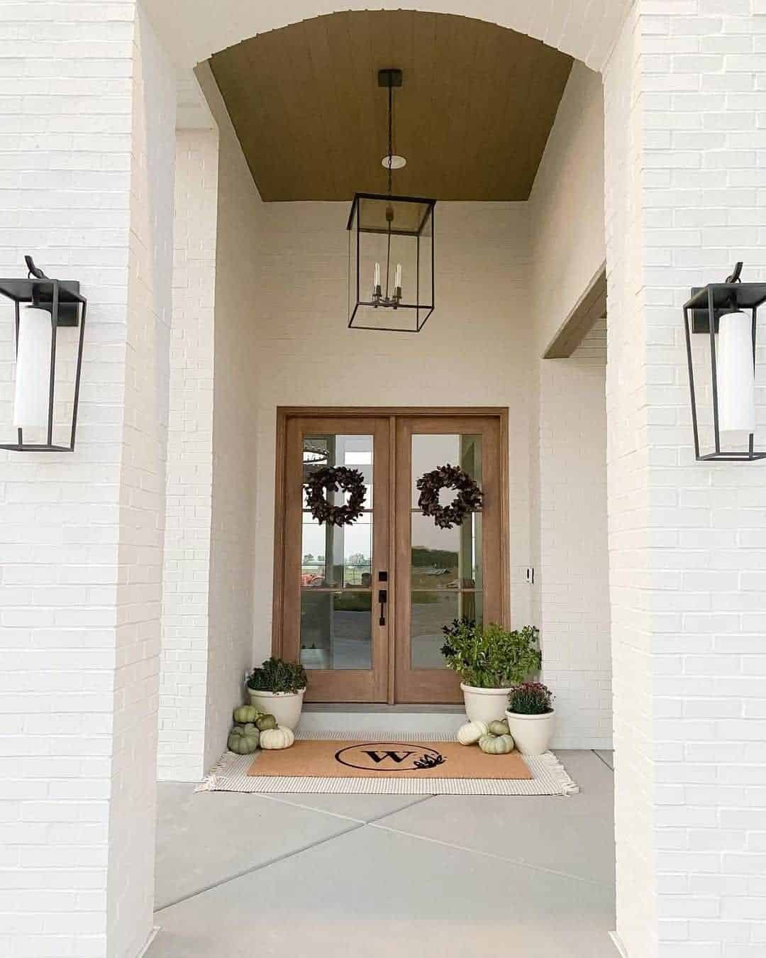 10 of  Lantern Lighting Porch Ideas With Double Doors