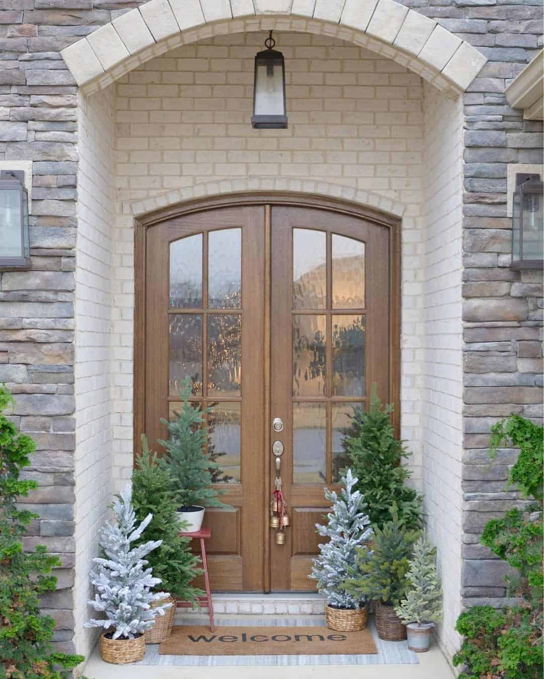 10 of  Front Door with Plants in Arched Doorway