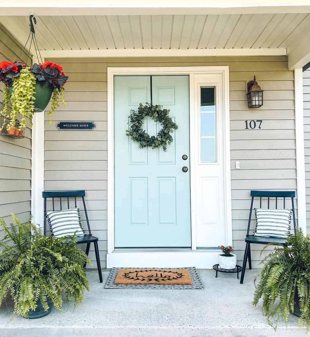 23 of  Welcoming Porch with Pale Blue Front Door