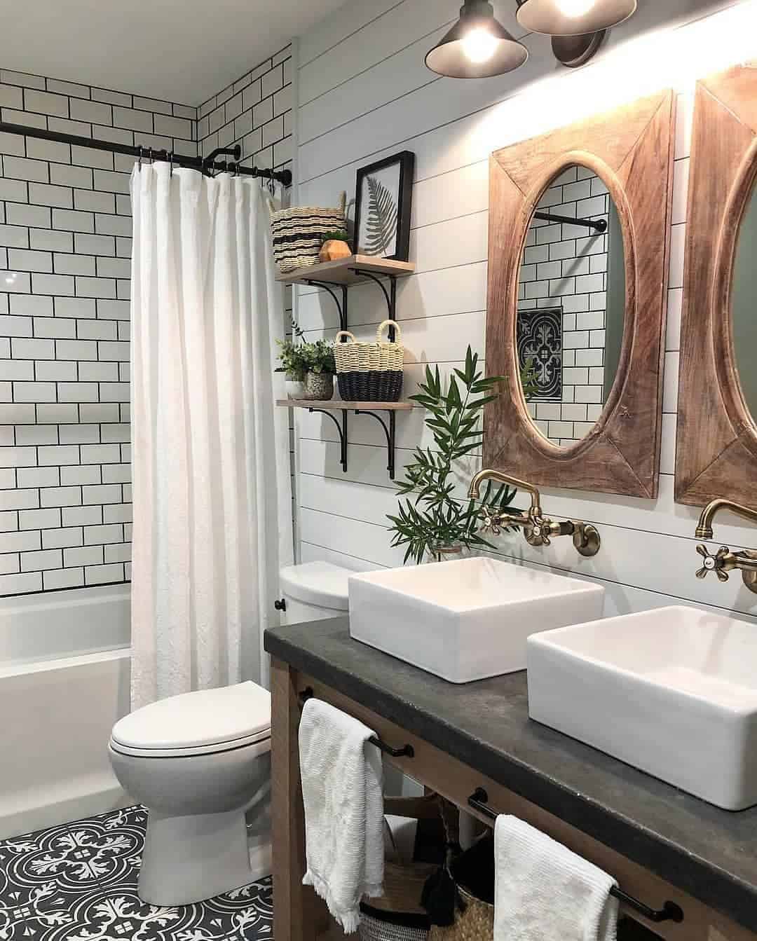 24 of  White Subway Tile Bathtub Shower Combo