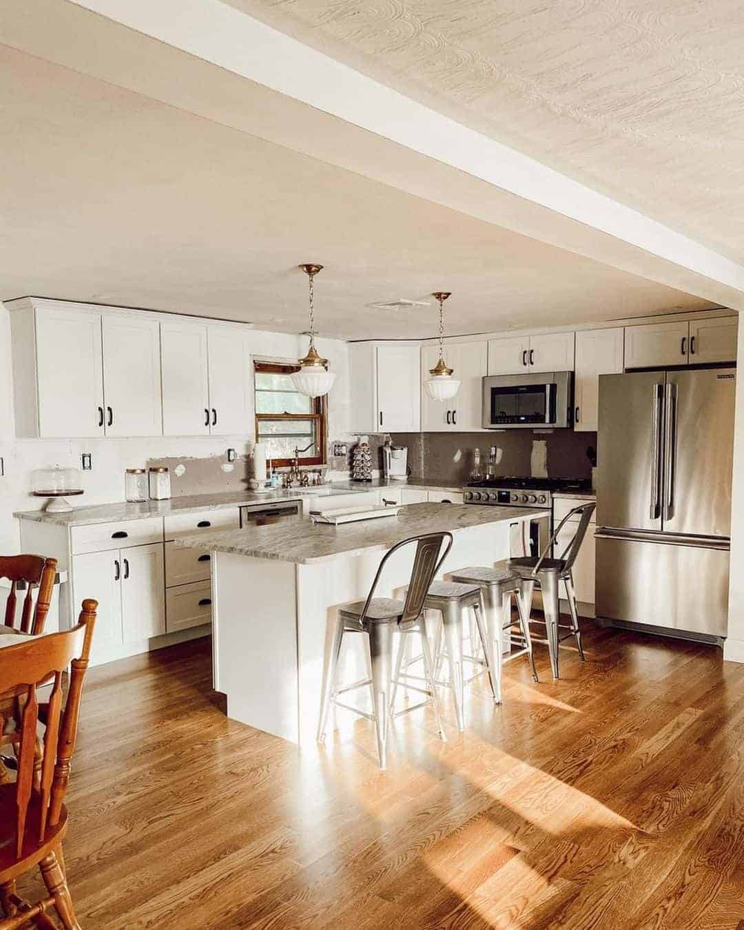 30 of  Farmhouse Kitchen With Wooden Floor