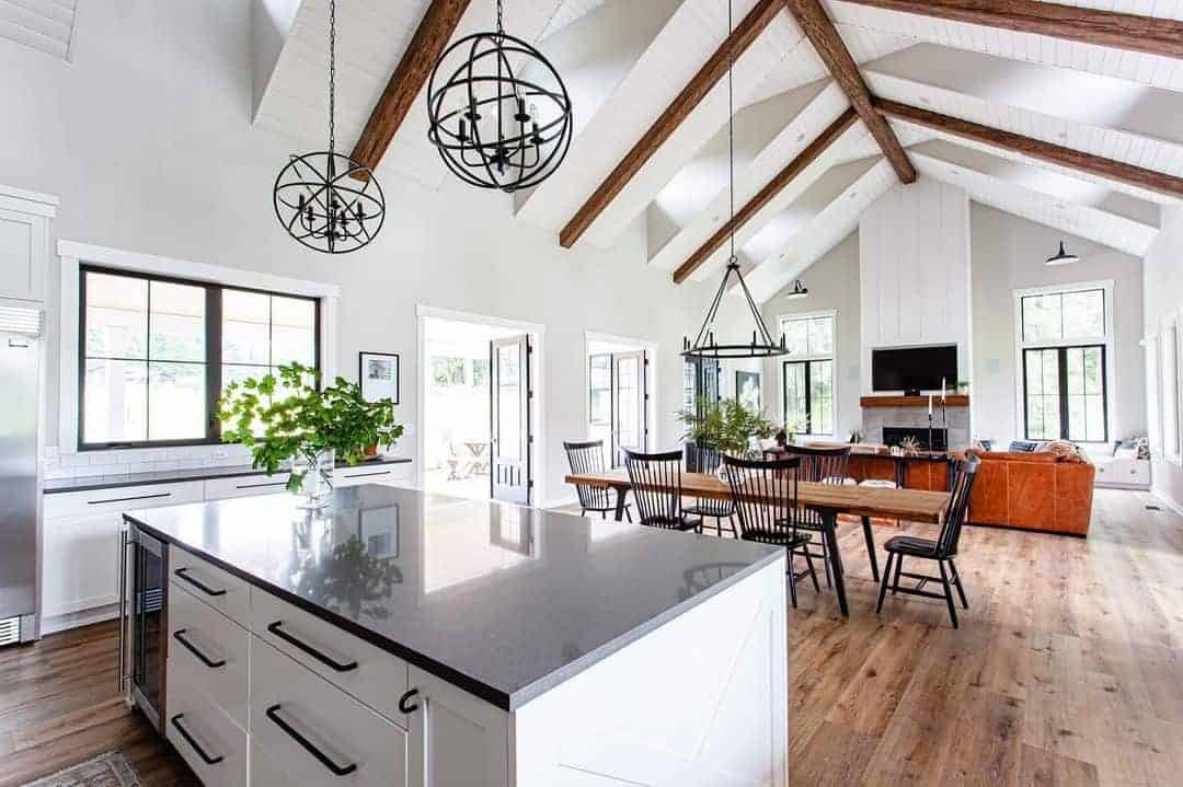 34 of  Shiplap Ceiling and Exposed Beams in Lounge