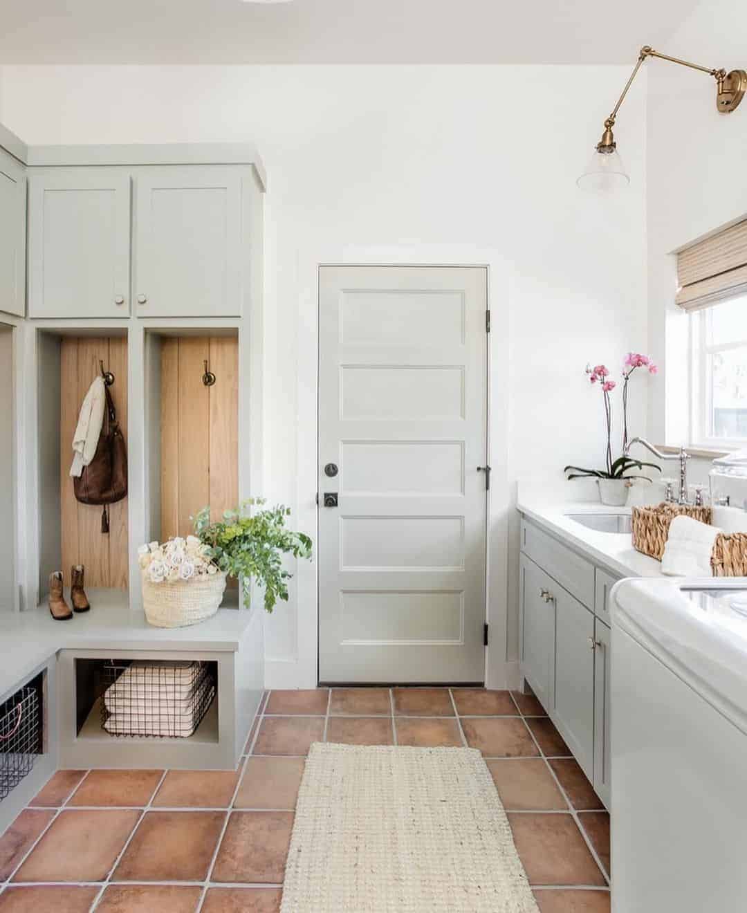 08 of  Wood Paneled Storage Area in Mudroom