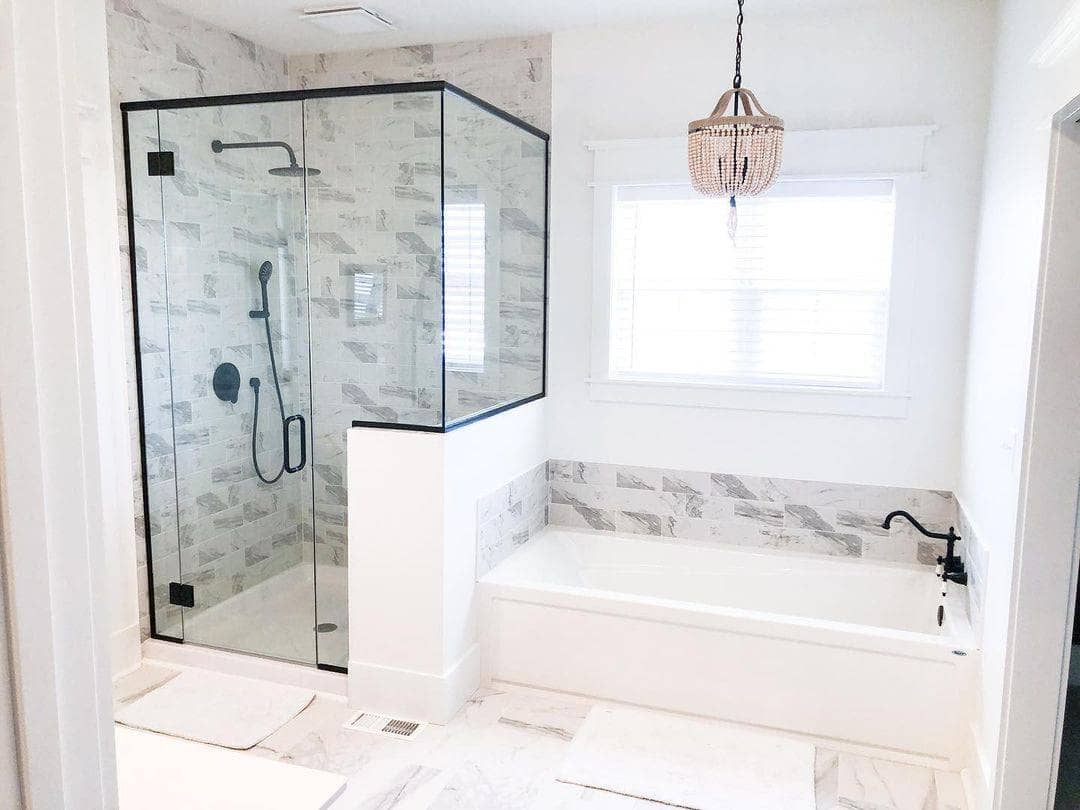 15 of  Modern Bathroom Expertly Separates Areas