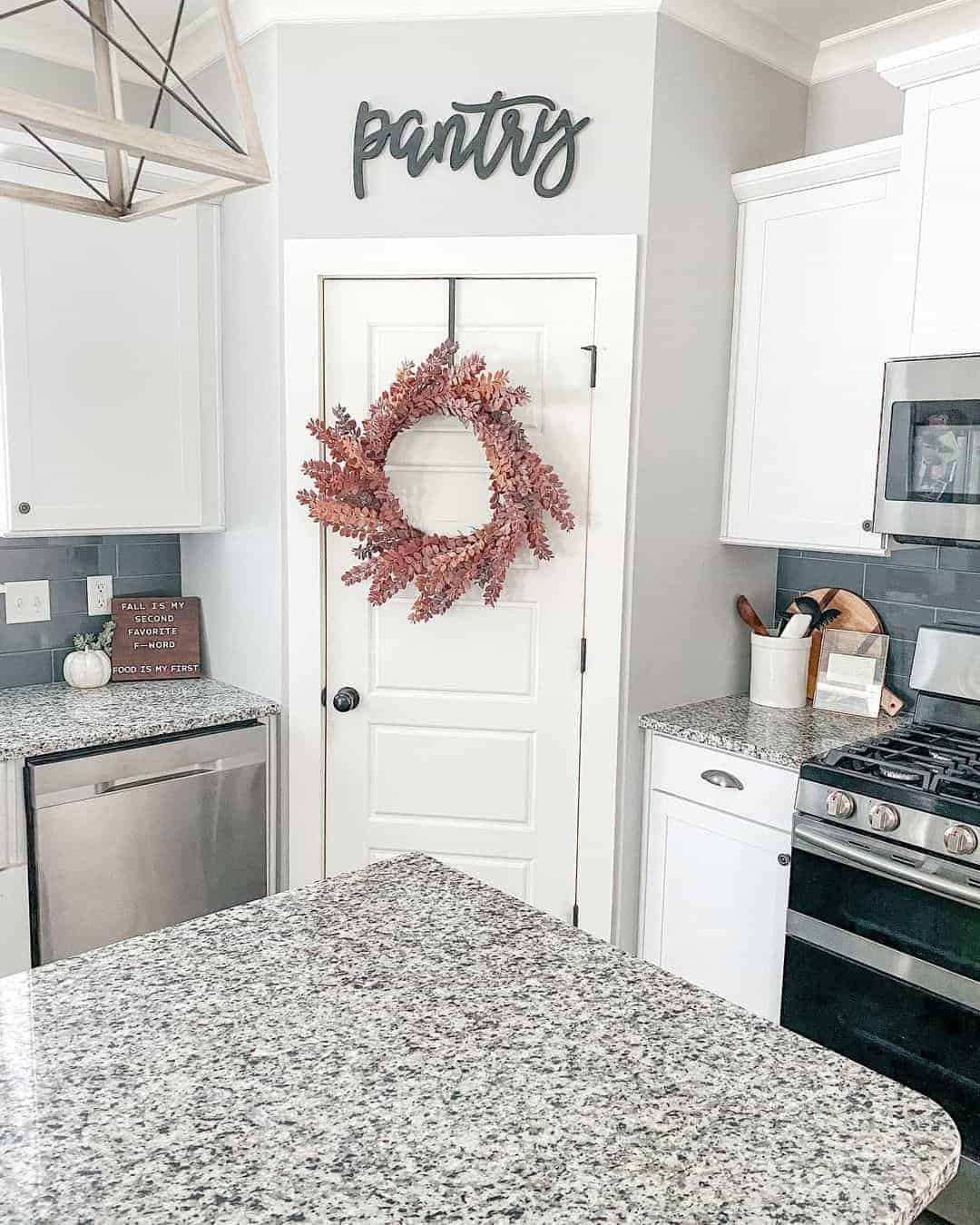 17 of  Autumn Décor Kitchen with Gray Tile