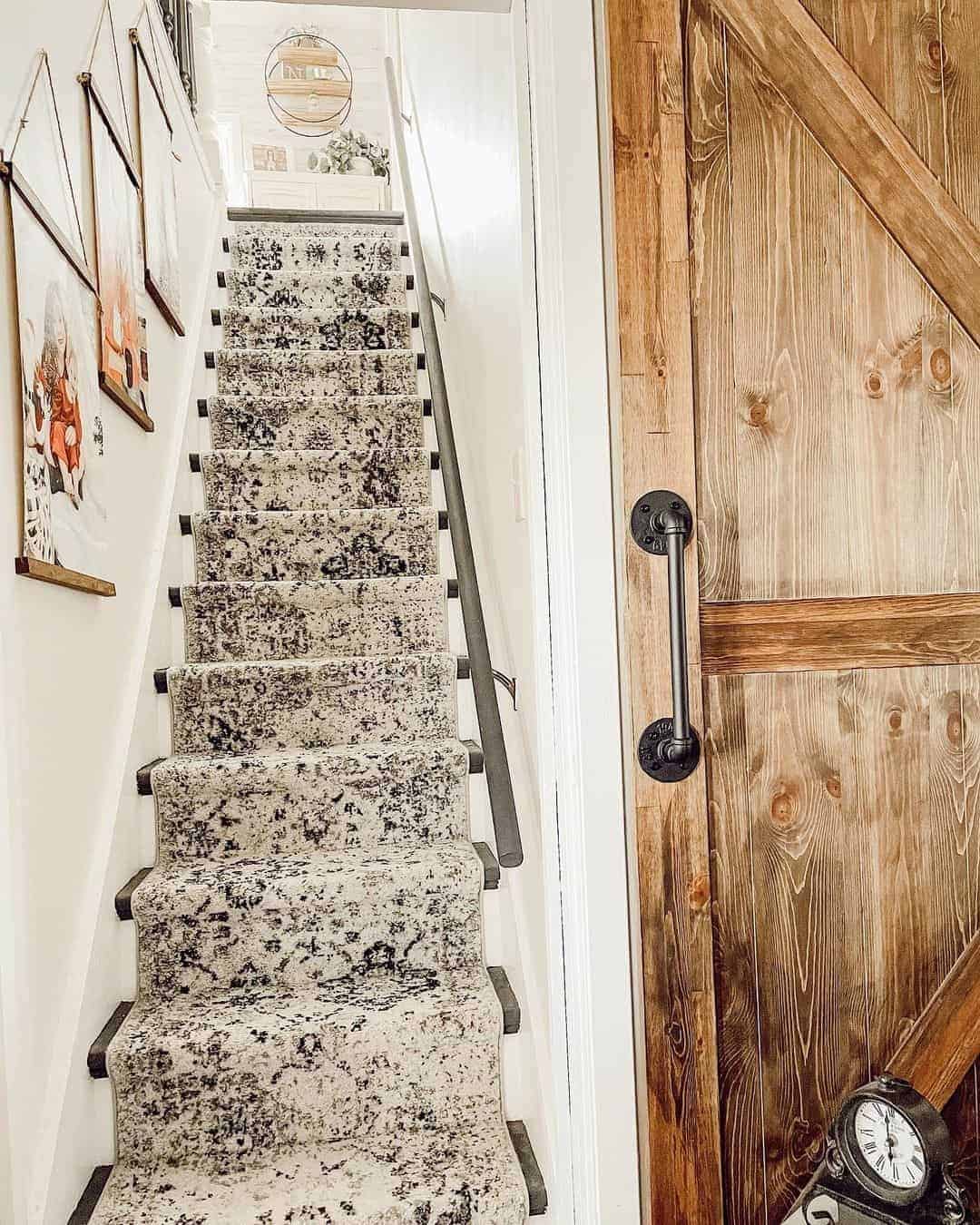 07 of  Bright Scrolls Above a Farmhouse Stair Runner