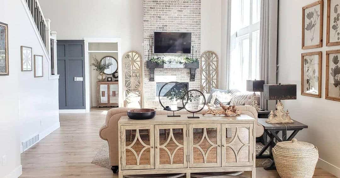 27 of  Off-White Sideboard in Living Room