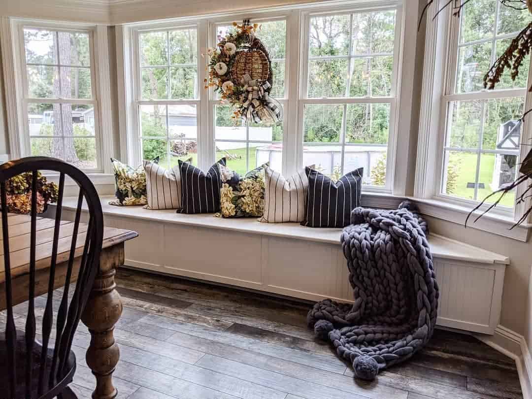 34 of  Autumn Wreath in a Farmhouse Bay Window