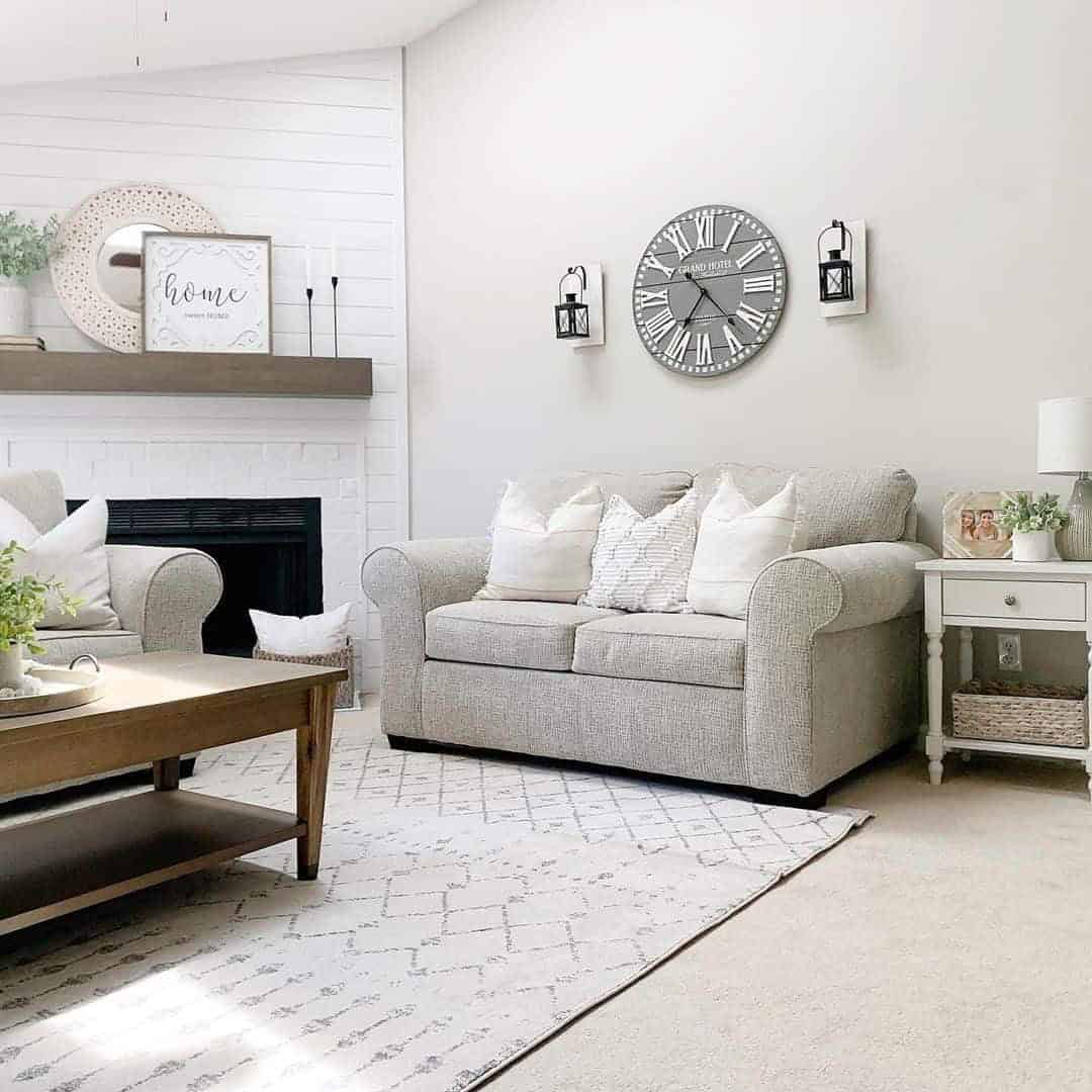 02 of  Agreeable Gray Wall with Gray Loveseat