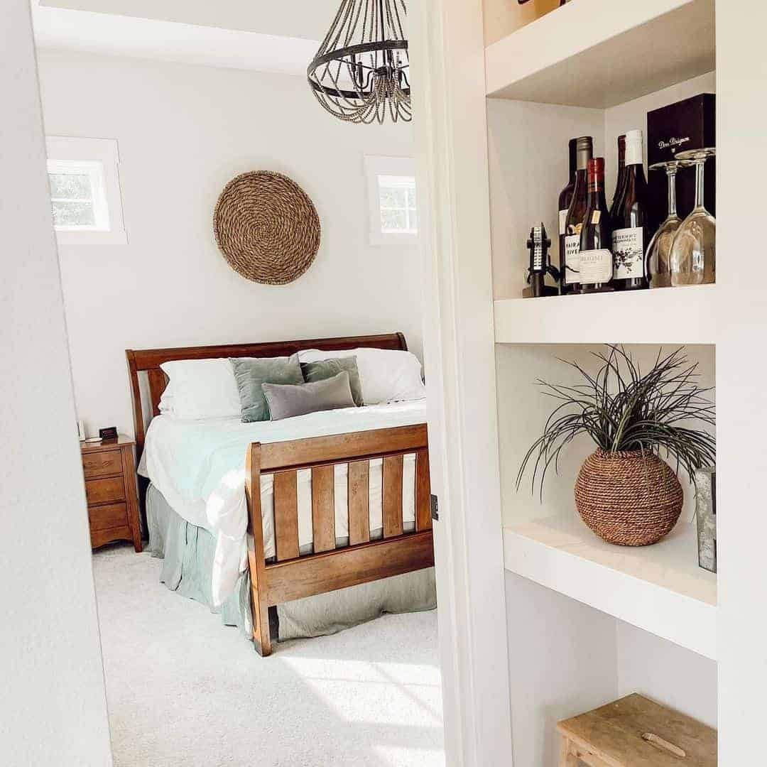 11 of  Wood Chandelier in Beige Bedroom