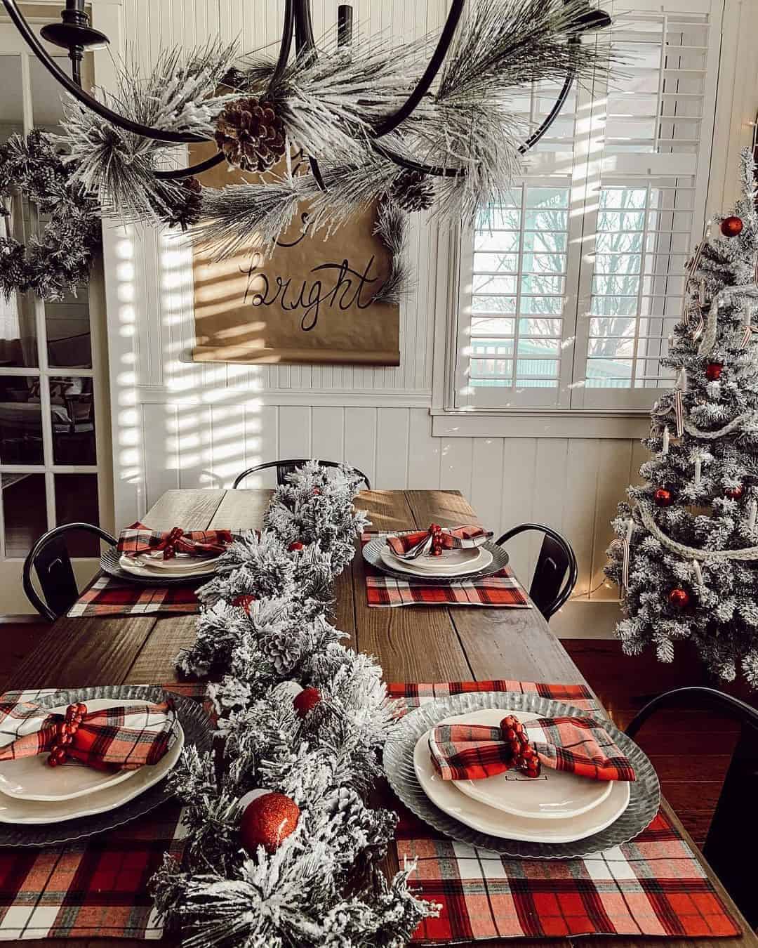 21 of  Dining Room With Red-and-White Festive Elements