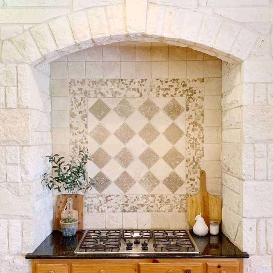 18 of  Neutral Stone Behind Stove Backsplash Ideas