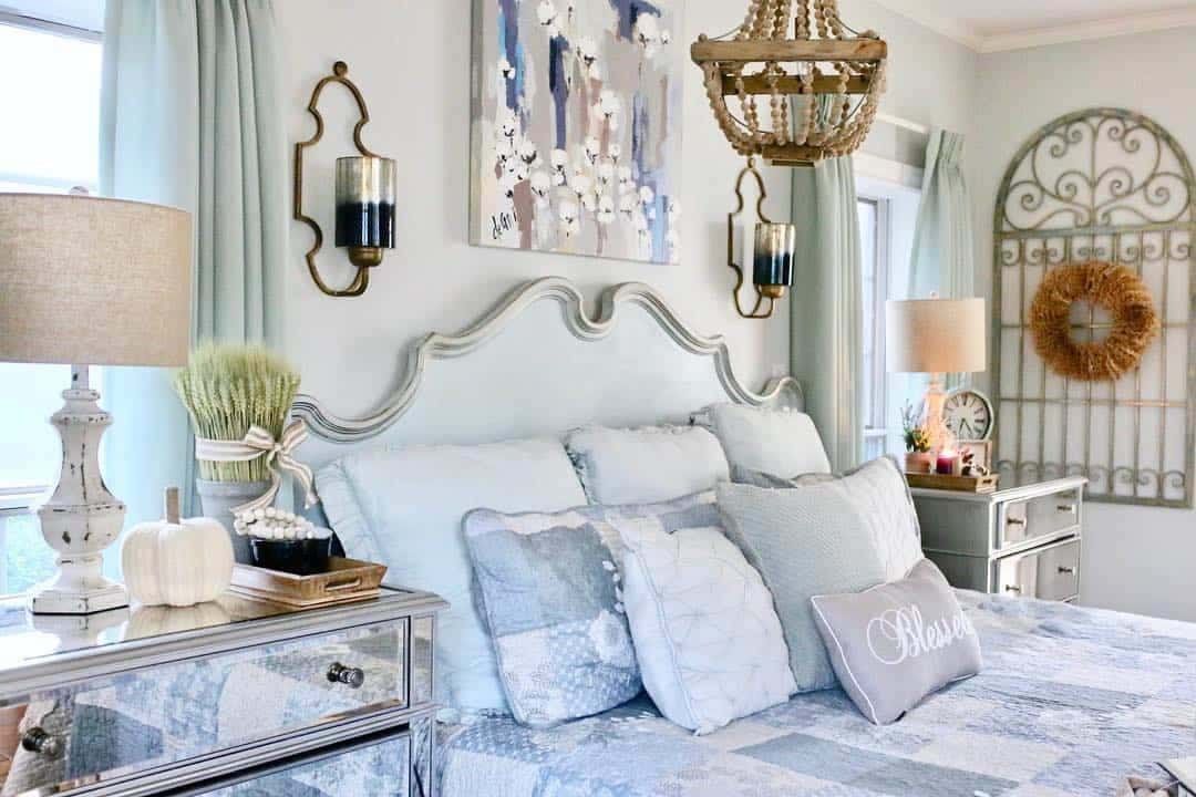 31 of  Queen Bed with Two Wall Sconces