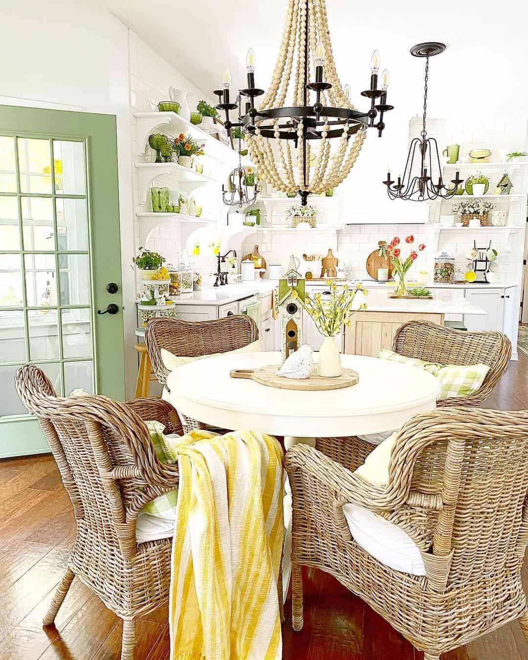 24 of  Round Kitchen Table in Farmhouse Kitchen