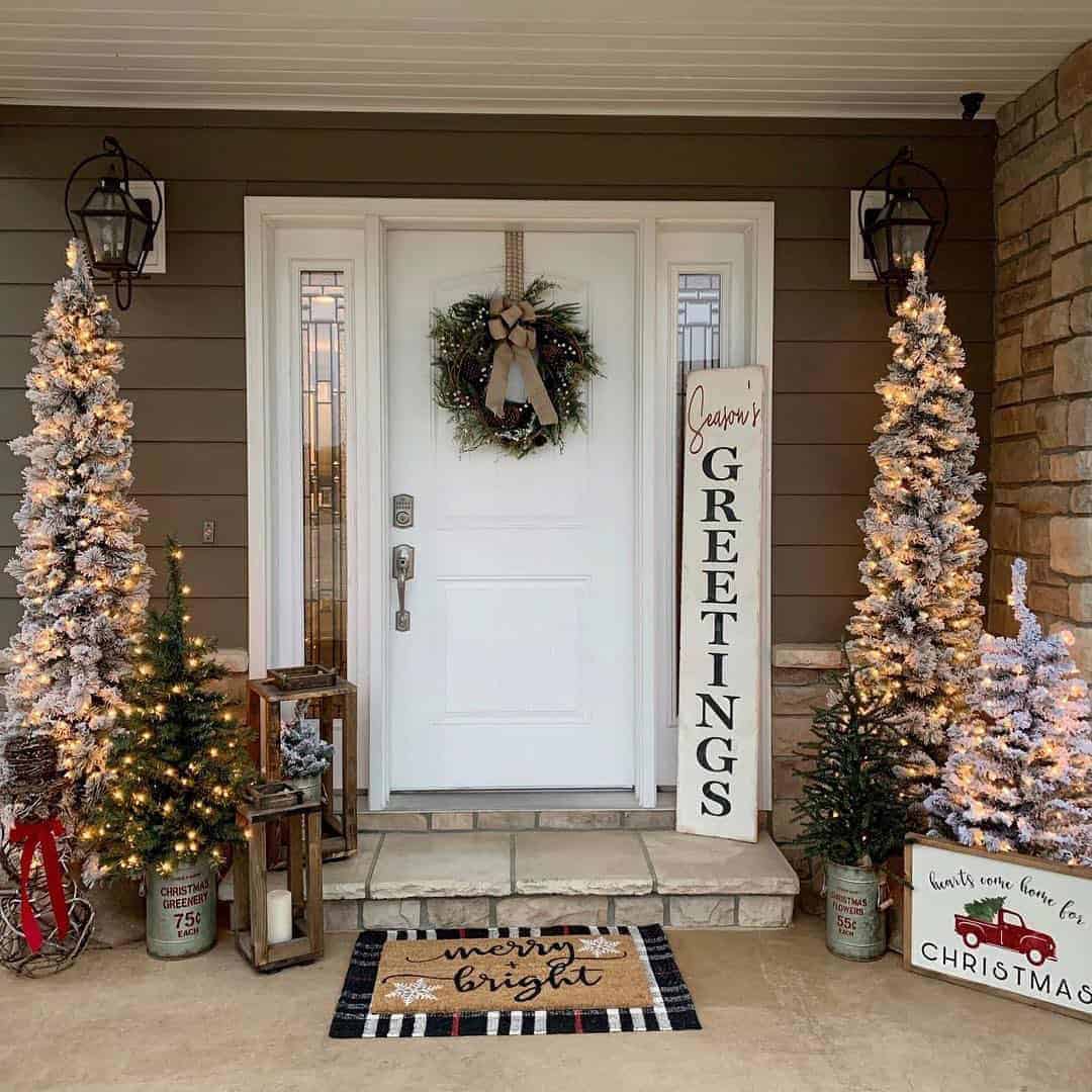 31 of  Winter Wonderland Forest-Inspired Porch Décor