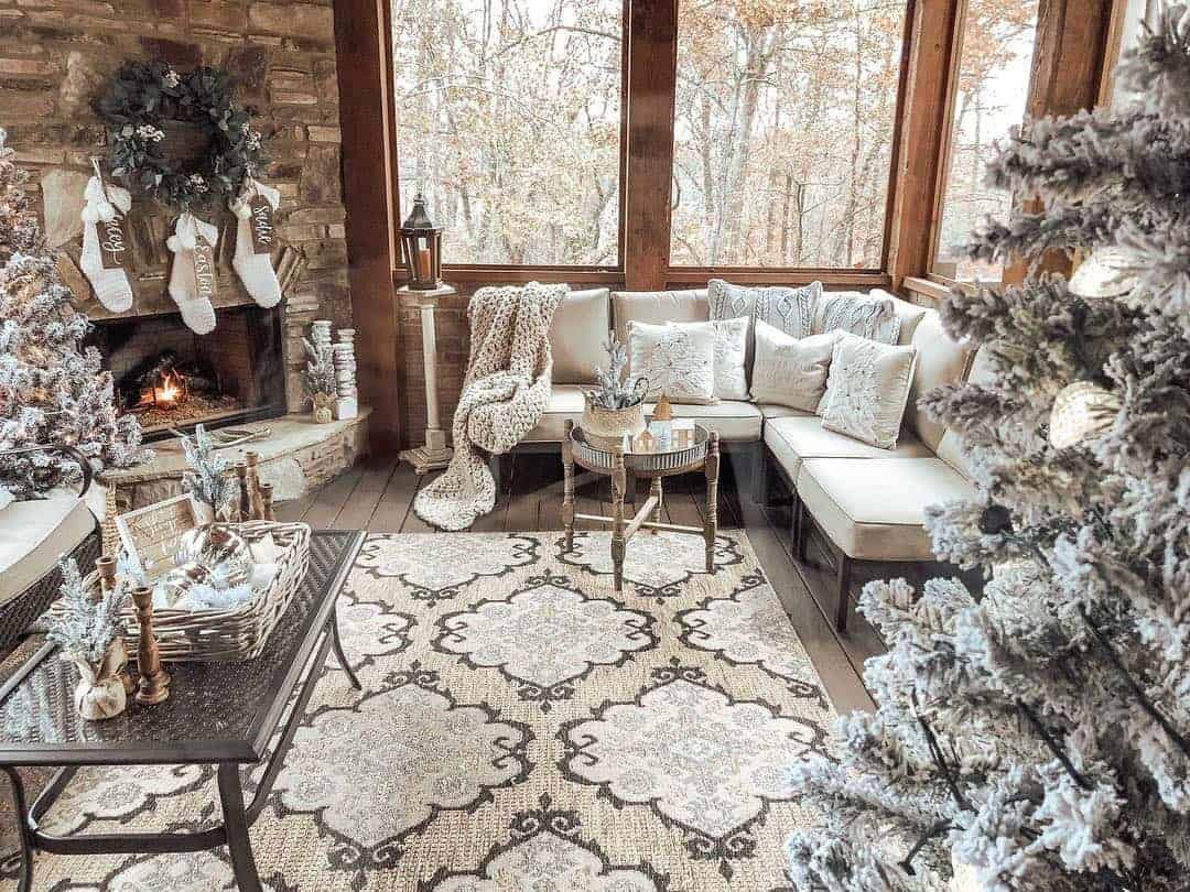 32 of  Neutral Winter Wonderland for a Vintage-Inspired Living Room