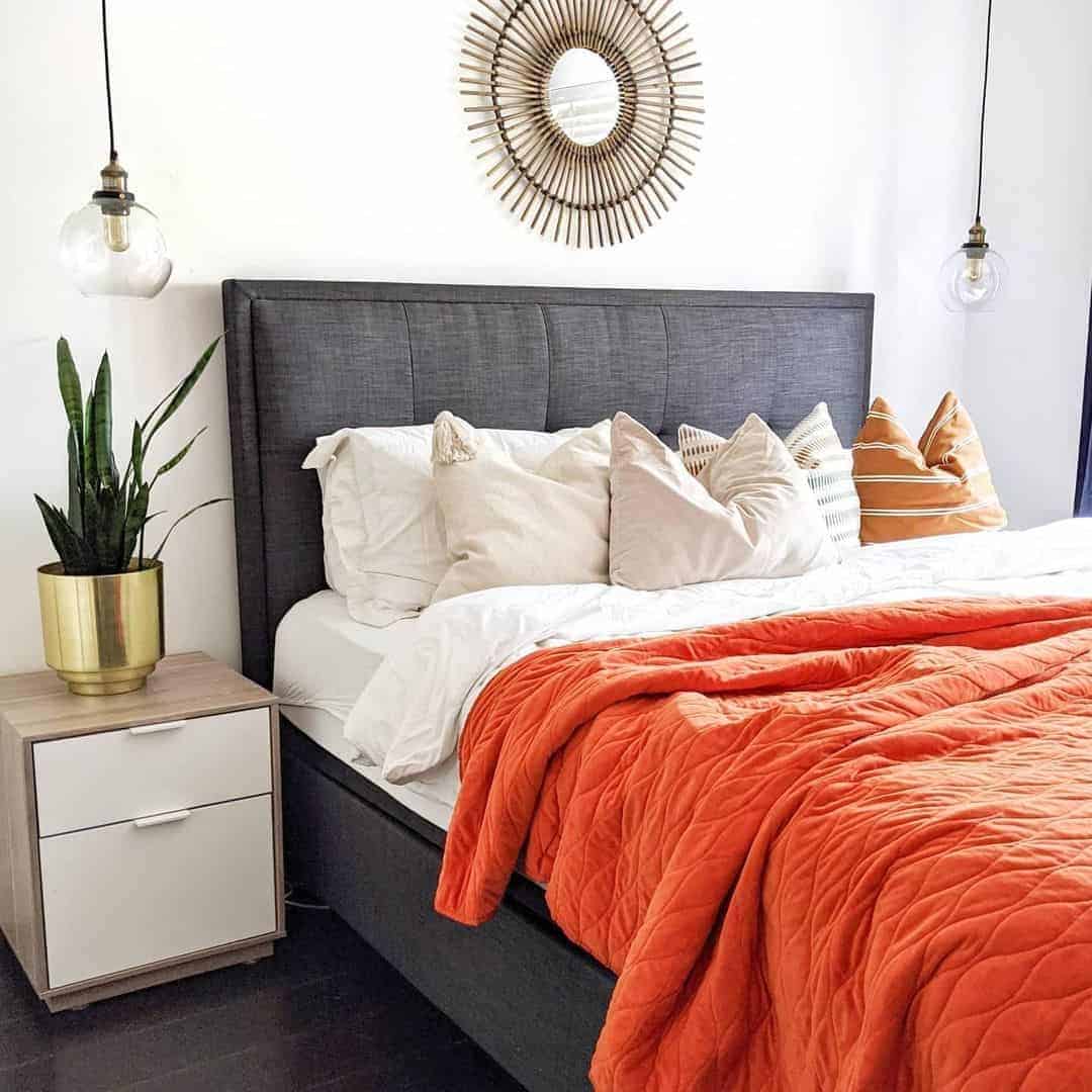 09 of  Orange, Beige, and Gray Bedding