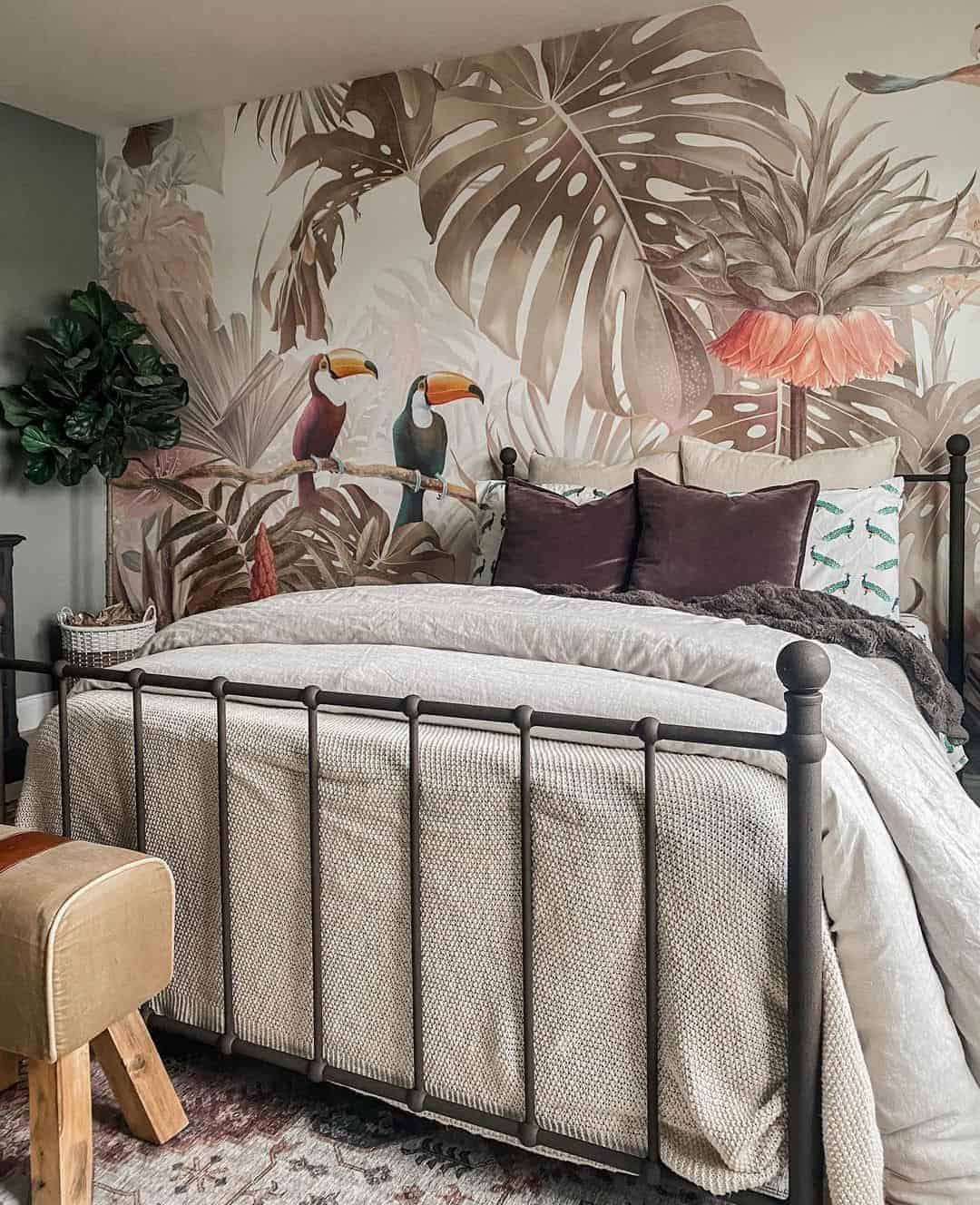 19 of  Statement Tropical Accent Wallpaper