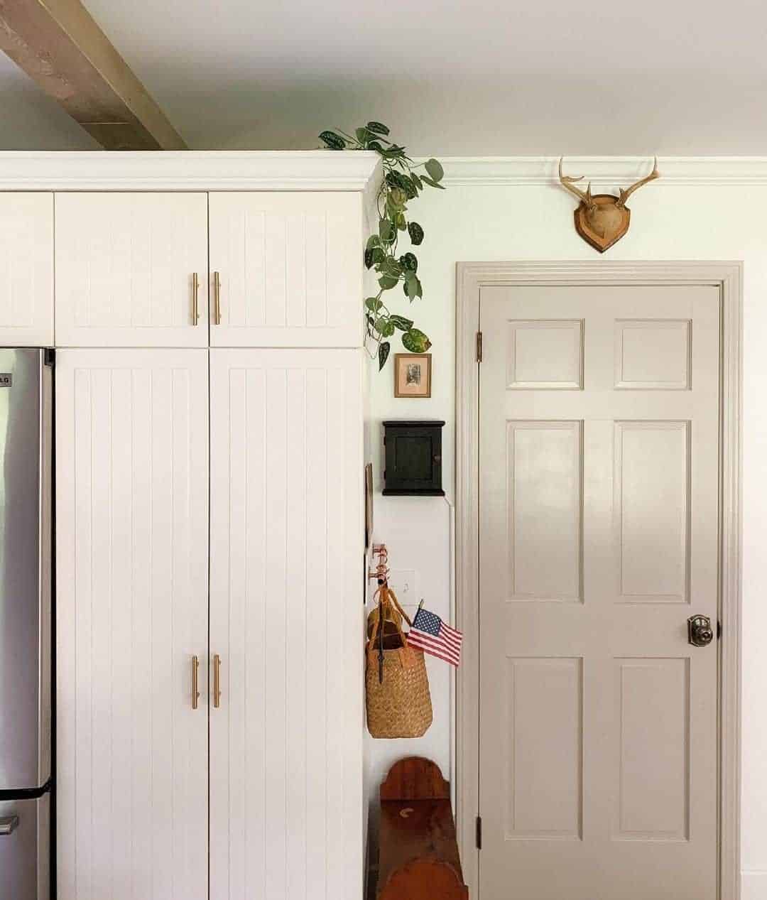 05 of  Antlers Over Beige 6-Panel Kitchen Door