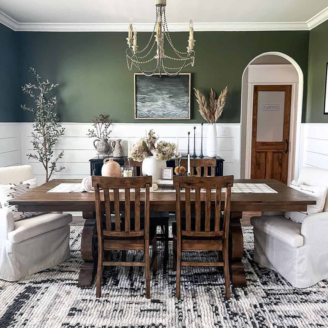 18 of  Dining Room with Shiplap Half Wall