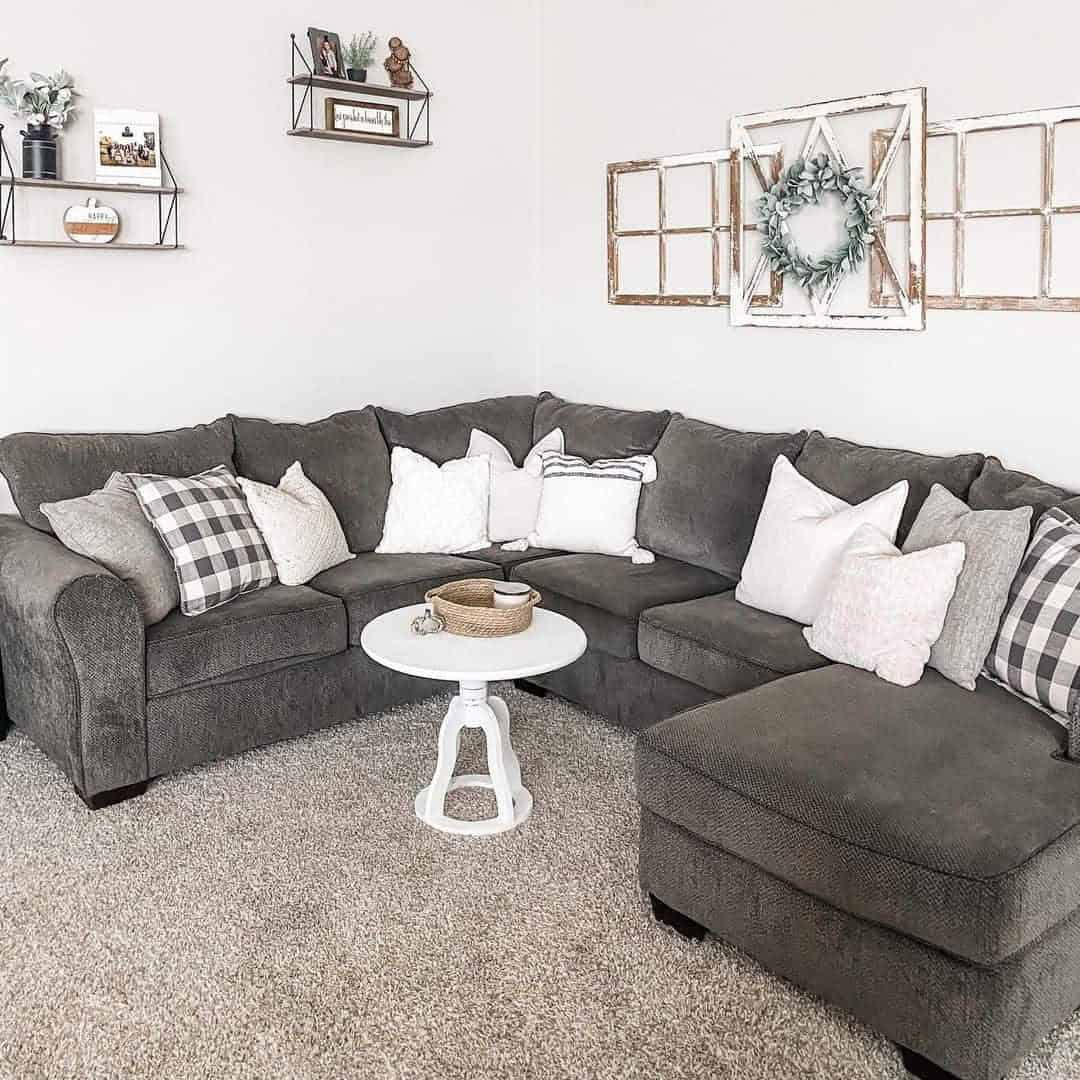 03 of  Agreeable Gray Room with Gray Sectional Sofa