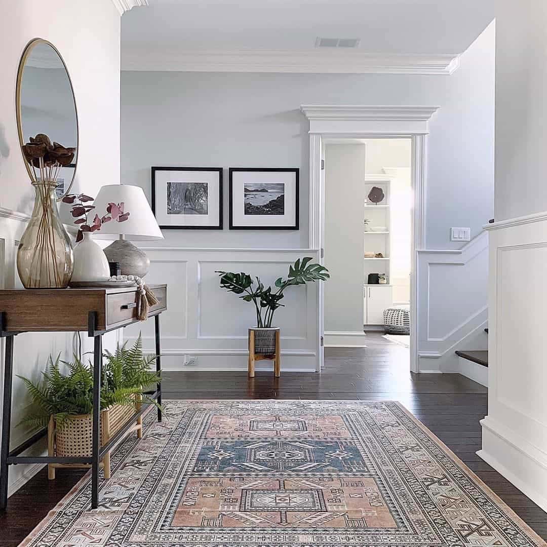 19 of  Light Blue Walls with White Wainscoting