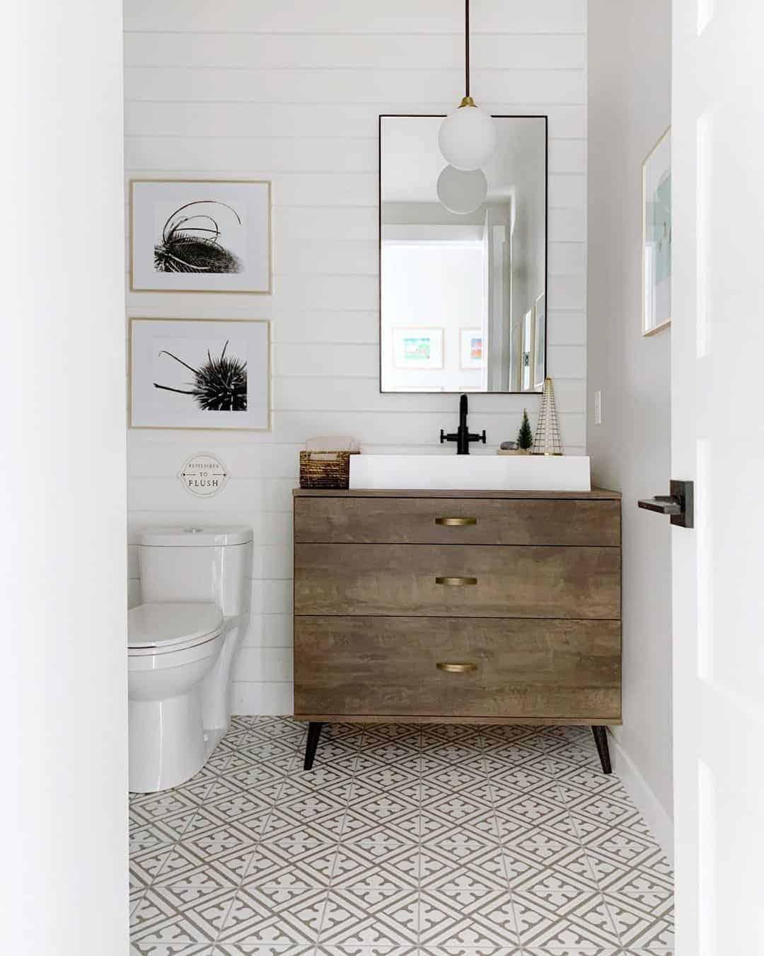 27 of  Stained Wood Bathroom Cabinets with Sink