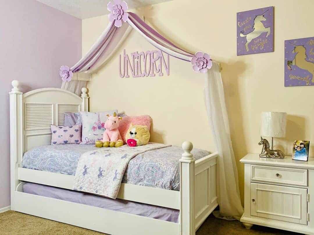 11 of  Yellow and Purple Details in Unicorn-themed Bedroom