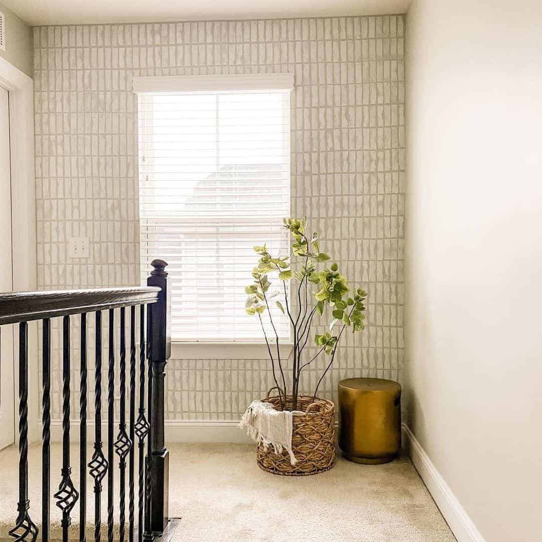 30 of  Neutral Geometric Accent Wallpaper