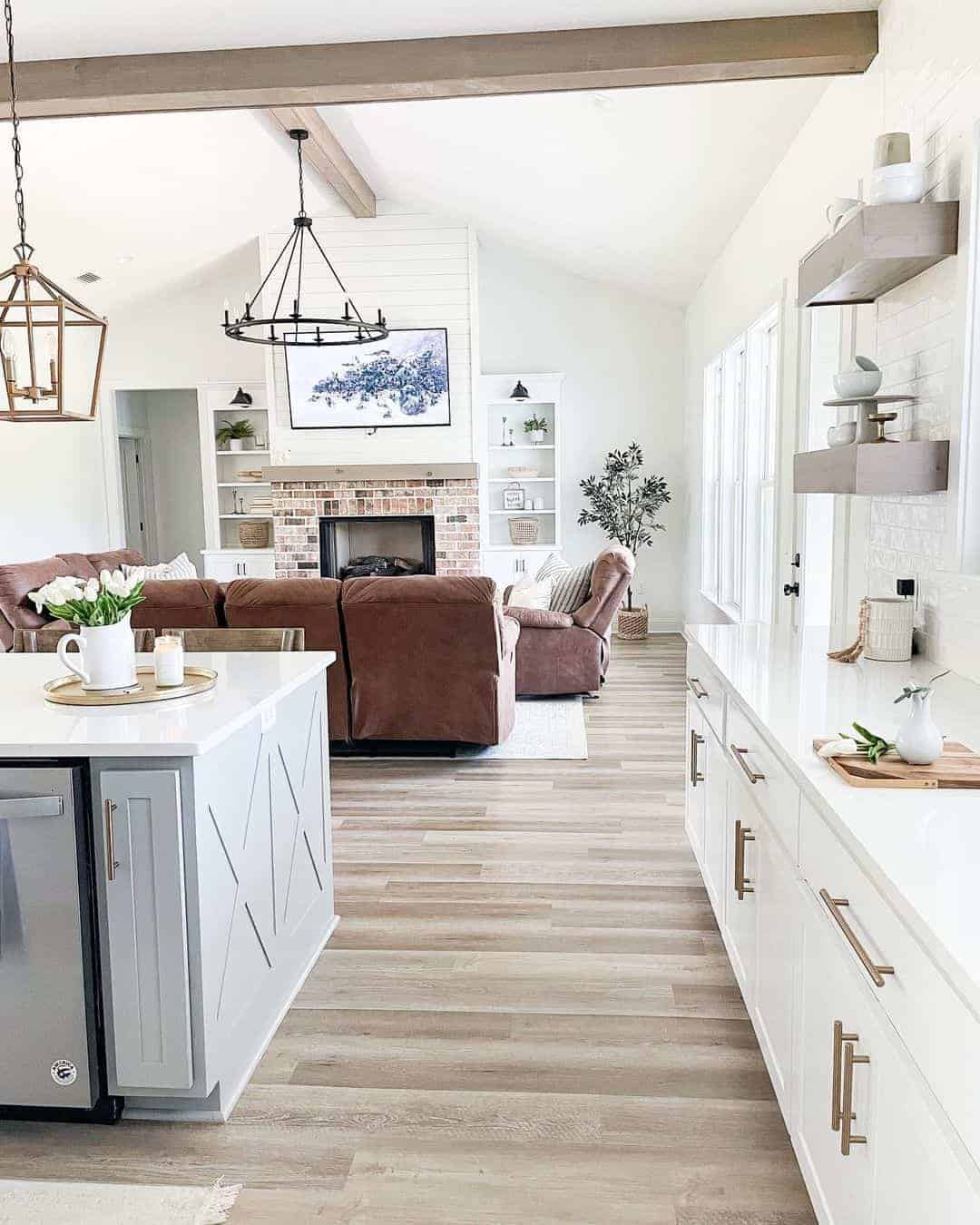 12 of  Vaulted Kitchen With Wood Ceiling Beams