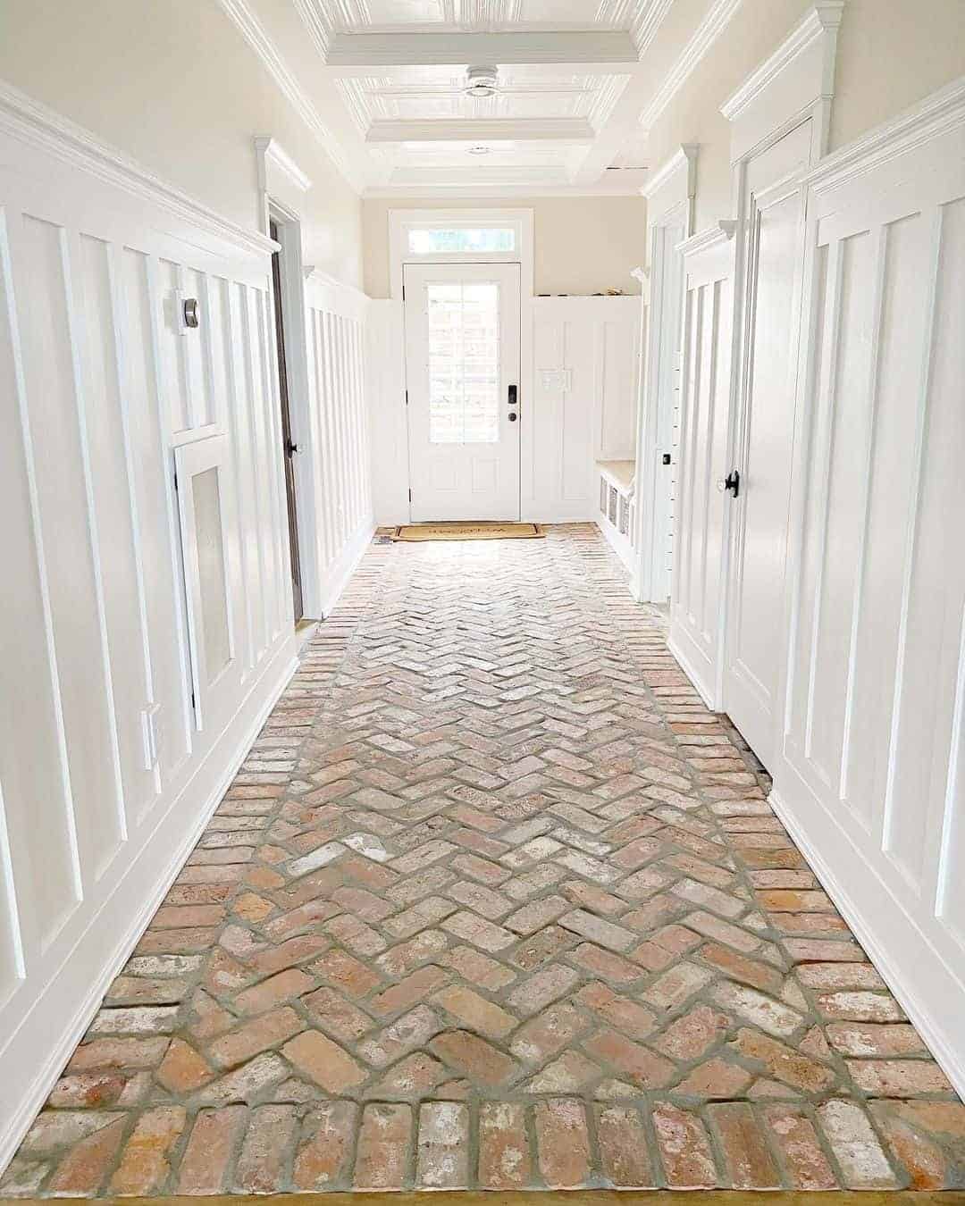 17 of  Hallway with White Board and Batten Half Walls