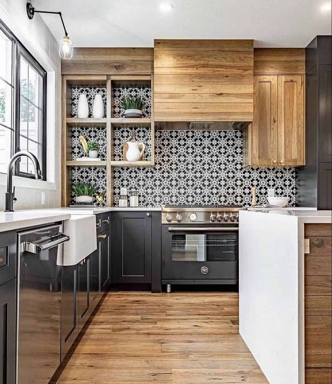 22 of  Dark and Wooden Kitchen Cabinet Ideas