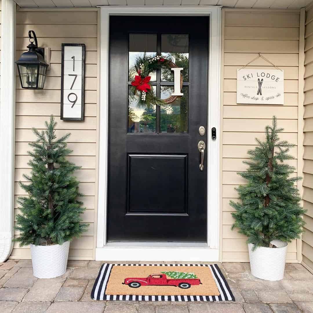 14 of  Welcoming Winter Porch with Natural Greenery