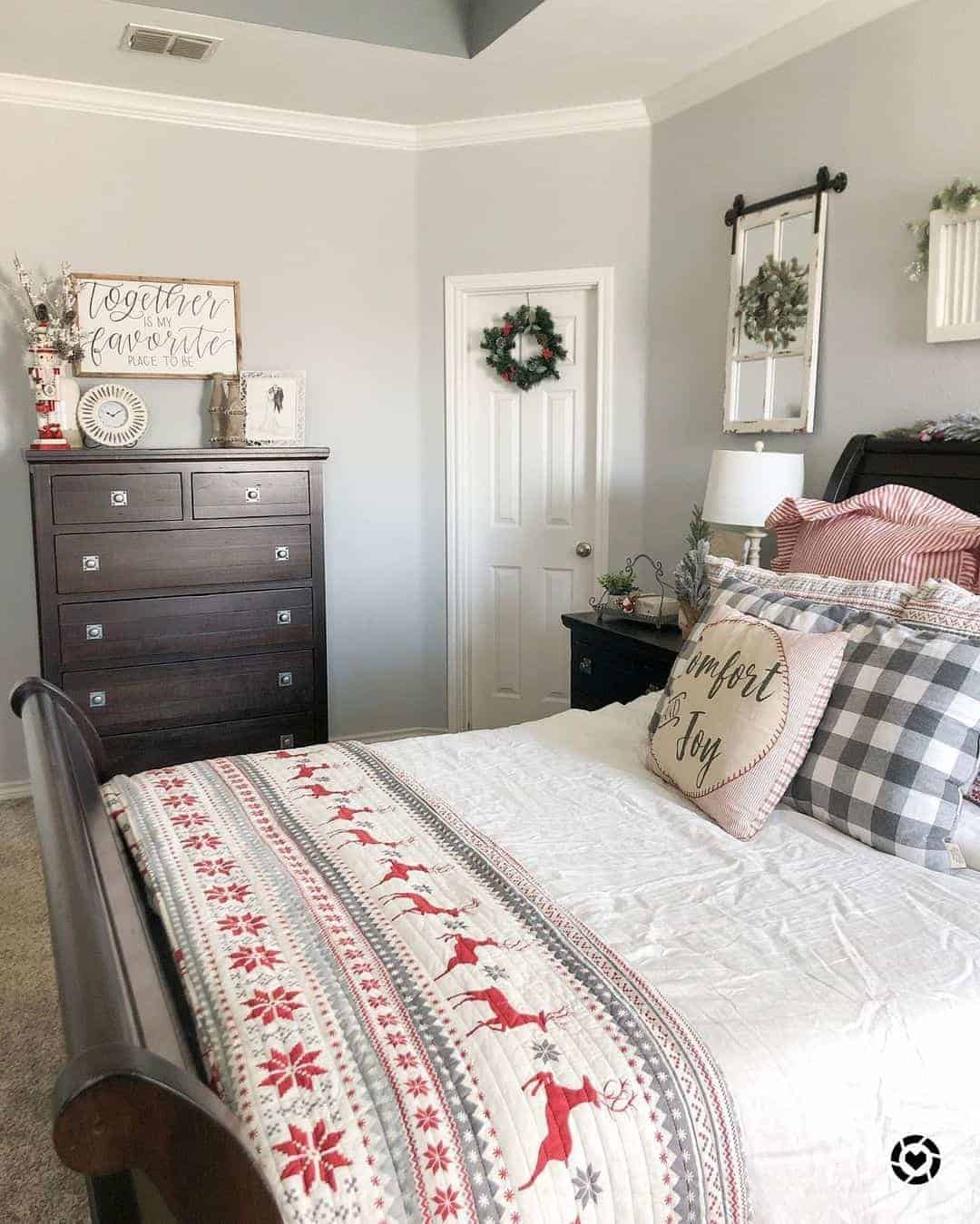 36 of  6 Panel White Door in Light Grey Bedroom