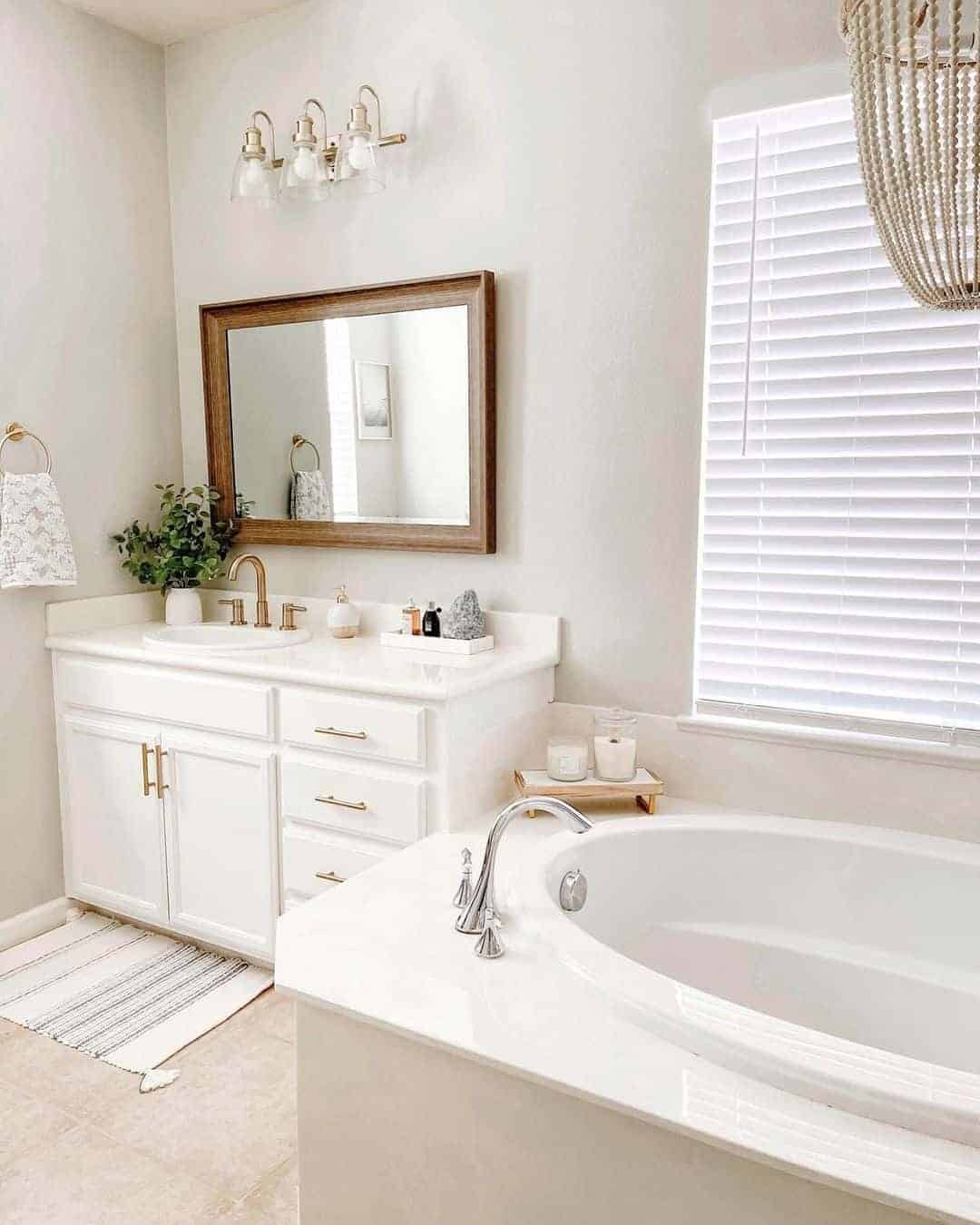 20 of  White Blinds Bathroom Window Treatment