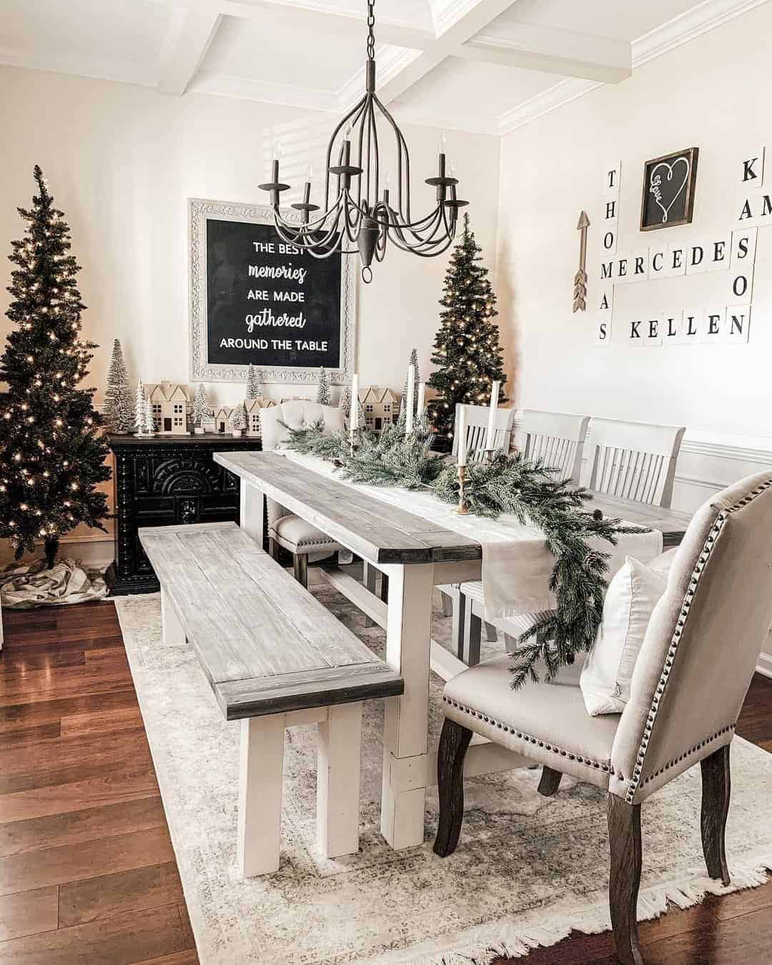 03 of  Winter Décor Ideas for a Modern Farmhouse Dining Room