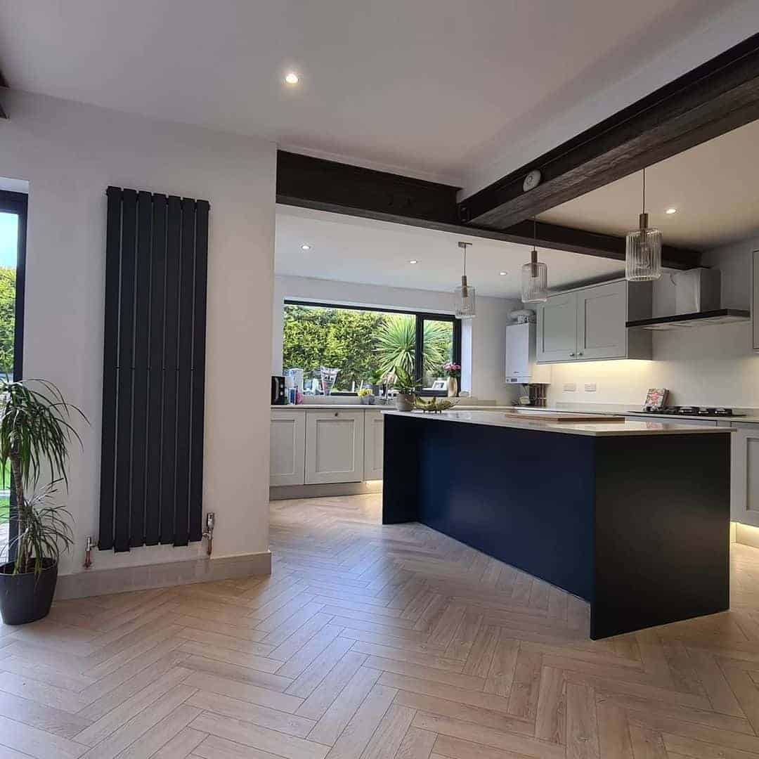 08 of  Modern Kitchen With Herringbone Floor Design