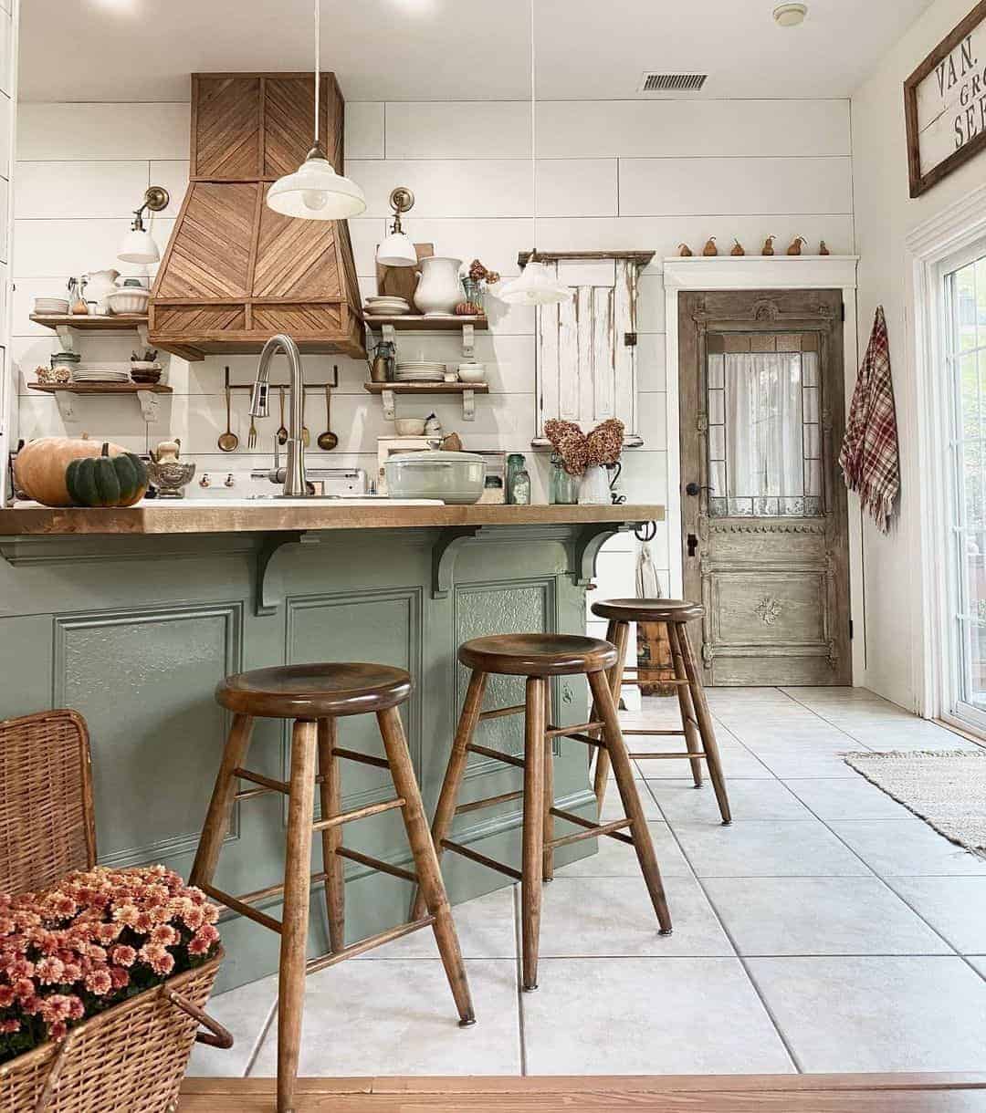 09 of  Rustic Pantry Door in White Shiplap Kitchen