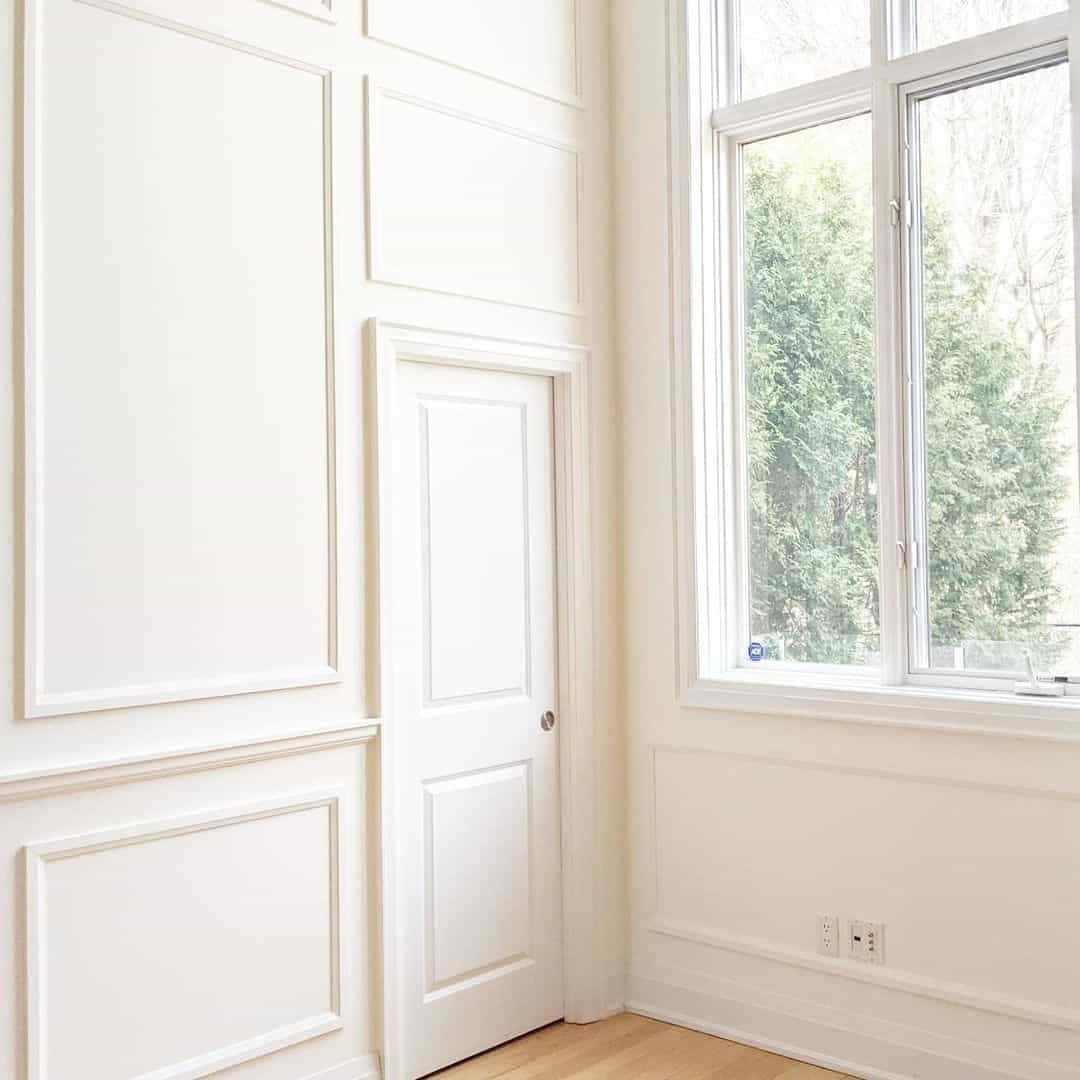 18 of  White Wall with Decorative Wainscoting