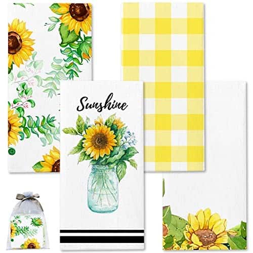 08 of  Sunny Sunflower Kitchen Towels