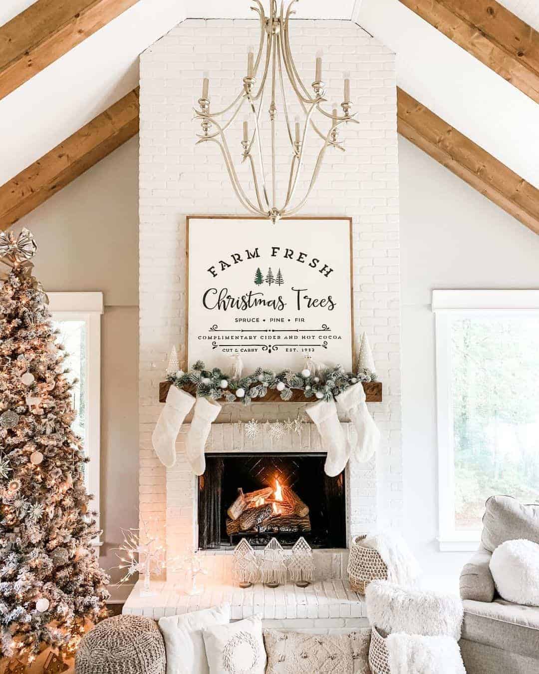 11 of  Agreeable Gray Living Room with Wood Ceiling Beams