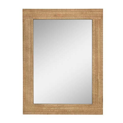 23 of  Natural Wood Framed Bathroom Mirror