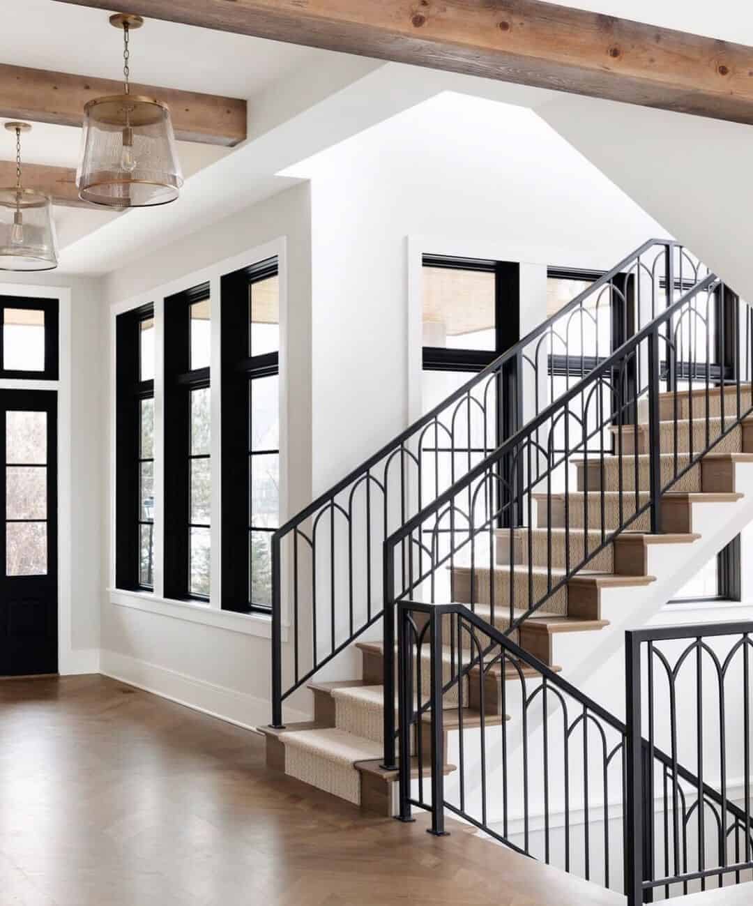 20 of  Detailed Wood and Metal Staircase